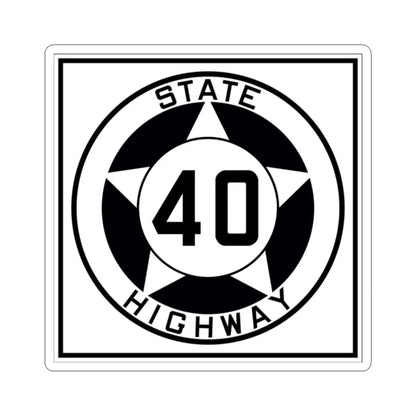 Texas 40 1935 (Texas) (Road Sign) STICKER Vinyl Kiss-Cut Decal 2 Inch White - The Sticker Space