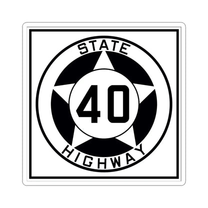 Texas 40 1935 (Texas) (Road Sign) STICKER Vinyl Kiss-Cut Decal 4 Inch White - The Sticker Space