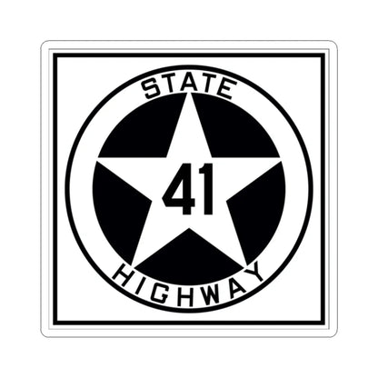 Texas 41 1917 (Texas) (Road Sign) STICKER Vinyl Kiss-Cut Decal 2 Inch White - The Sticker Space