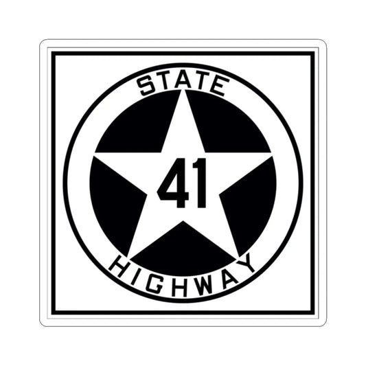 Texas 41 1917 (Texas) (Road Sign) STICKER Vinyl Kiss-Cut Decal 2 Inch White - The Sticker Space