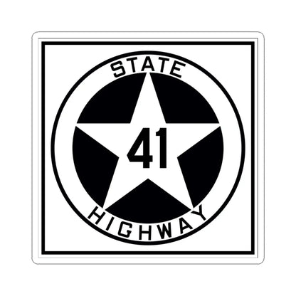 Texas 41 1917 (Texas) (Road Sign) STICKER Vinyl Kiss-Cut Decal 4 Inch White - The Sticker Space
