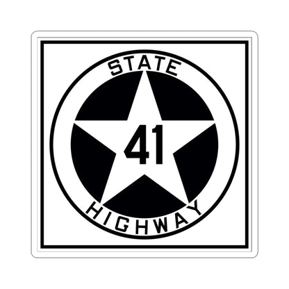 Texas 41 1917 (Texas) (Road Sign) STICKER Vinyl Kiss-Cut Decal 6 Inch White - The Sticker Space