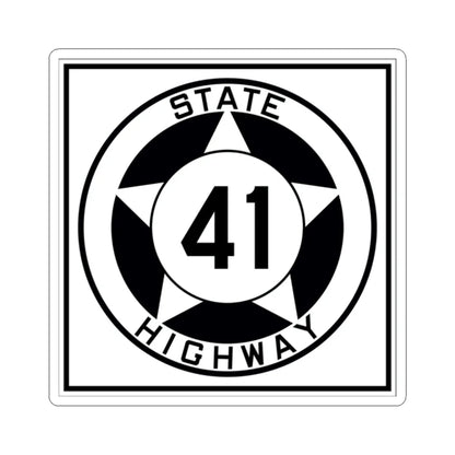Texas 41 1935 (Texas) (Road Sign) STICKER Vinyl Kiss-Cut Decal 2 Inch White - The Sticker Space