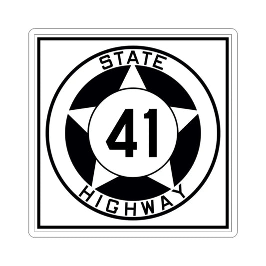 Texas 41 1935 (Texas) (Road Sign) STICKER Vinyl Kiss-Cut Decal 2 Inch White - The Sticker Space
