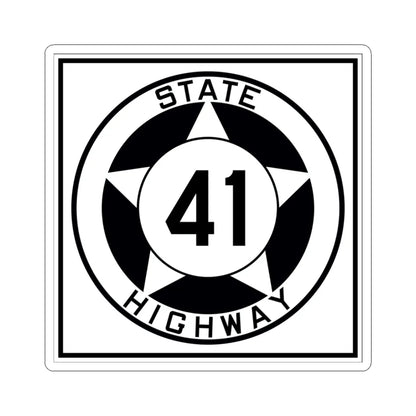 Texas 41 1935 (Texas) (Road Sign) STICKER Vinyl Kiss-Cut Decal 3 Inch White - The Sticker Space