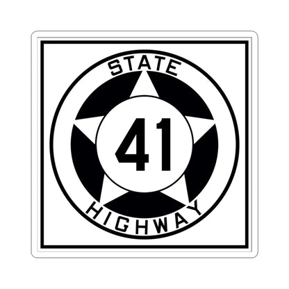 Texas 41 1935 (Texas) (Road Sign) STICKER Vinyl Kiss-Cut Decal 4 Inch White - The Sticker Space