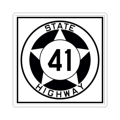 Texas 41 1935 (Texas) (Road Sign) STICKER Vinyl Kiss-Cut Decal 6 Inch White - The Sticker Space
