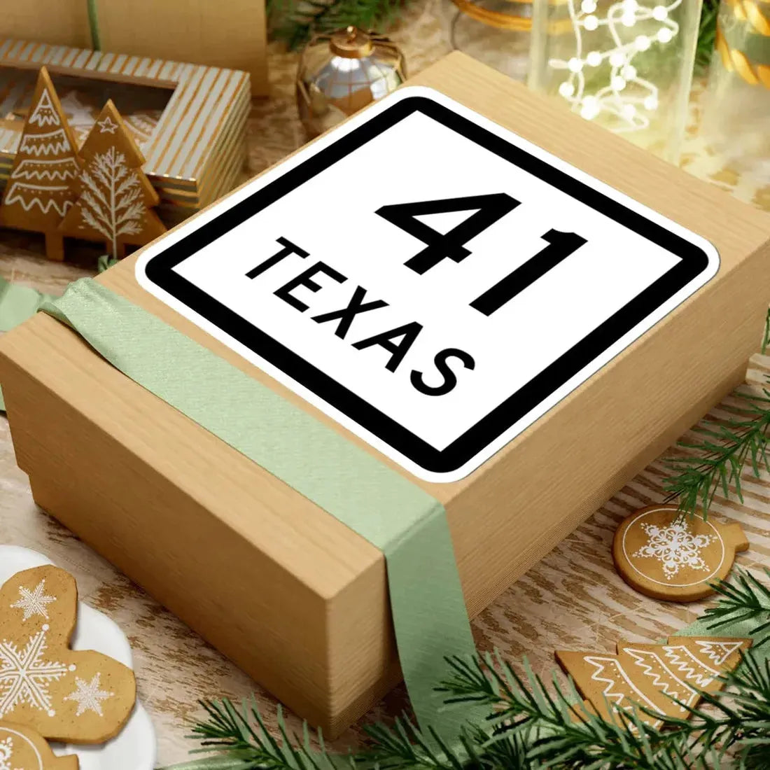 Texas 41 (Texas) (Road Sign) STICKER Vinyl Kiss-Cut Decal - The Sticker Space