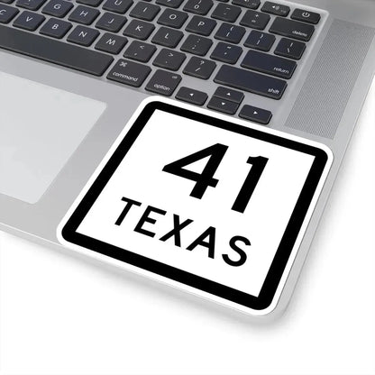 Texas 41 (Texas) (Road Sign) STICKER Vinyl Kiss-Cut Decal - The Sticker Space