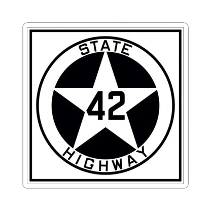 Texas 42 1917 (Texas) (Road Sign) STICKER Vinyl Kiss-Cut Decal 2 Inch White - The Sticker Space