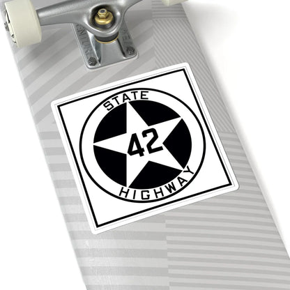Texas 42 1917 (Texas) (Road Sign) STICKER Vinyl Kiss-Cut Decal - The Sticker Space