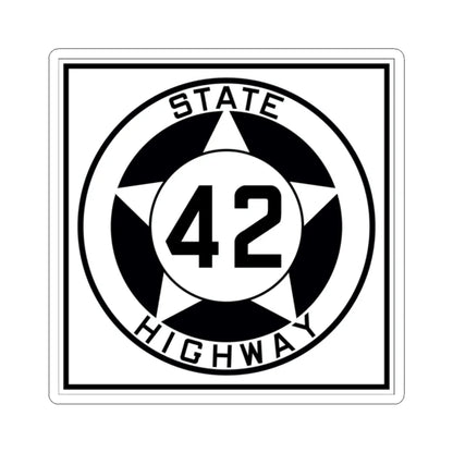 Texas 42 1935 (Texas) (Road Sign) STICKER Vinyl Kiss-Cut Decal 2 Inch White - The Sticker Space