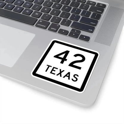 Texas 42 (Texas) (Road Sign) STICKER Vinyl Kiss-Cut Decal - The Sticker Space