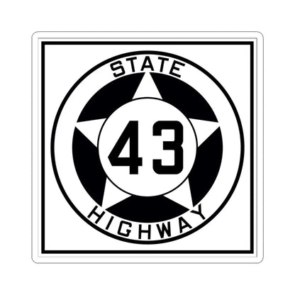 Texas 43 1935 (Texas) (Road Sign) STICKER Vinyl Kiss-Cut Decal 6 Inch White - The Sticker Space