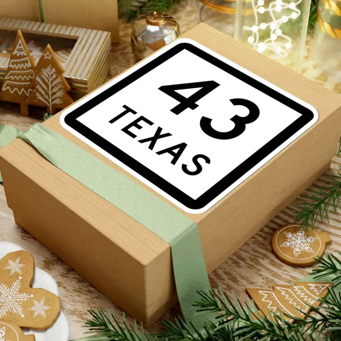 Texas 43 (Texas) (Road Sign) STICKER Vinyl Kiss-Cut Decal - The Sticker Space