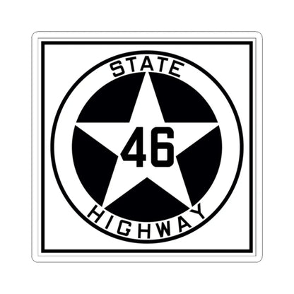 Texas 46 1917 (Texas) (Road Sign) STICKER Vinyl Kiss-Cut Decal 2 Inch White - The Sticker Space