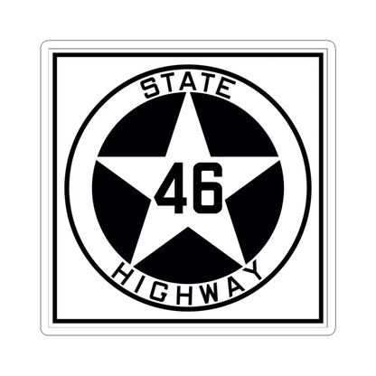 Texas 46 1917 (Texas) (Road Sign) STICKER Vinyl Kiss-Cut Decal 6 Inch White - The Sticker Space