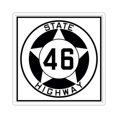 Texas 46 1935 (Texas) (Road Sign) STICKER Vinyl Kiss-Cut Decal 2 Inch White - The Sticker Space