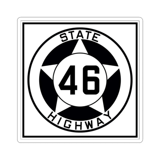 Texas 46 1935 (Texas) (Road Sign) STICKER Vinyl Kiss-Cut Decal 2 Inch White - The Sticker Space