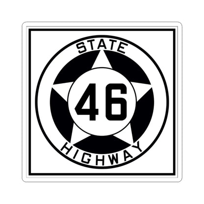 Texas 46 1935 (Texas) (Road Sign) STICKER Vinyl Kiss-Cut Decal 3 Inch White - The Sticker Space