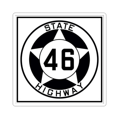 Texas 46 1935 (Texas) (Road Sign) STICKER Vinyl Kiss-Cut Decal 4 Inch White - The Sticker Space