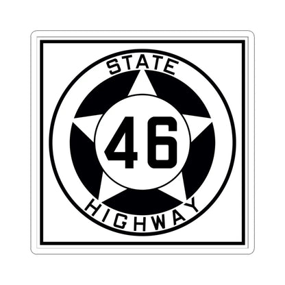 Texas 46 1935 (Texas) (Road Sign) STICKER Vinyl Kiss-Cut Decal 6 Inch White - The Sticker Space