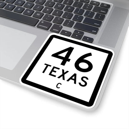Texas 46-C (Texas) (Road Sign) STICKER Vinyl Kiss-Cut Decal - The Sticker Space