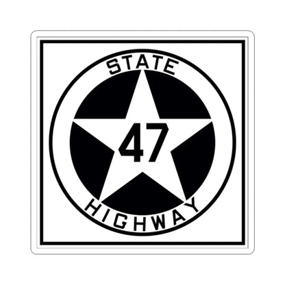 Texas 47 1917 (Texas) (Road Sign) STICKER Vinyl Kiss-Cut Decal 2 Inch White - The Sticker Space
