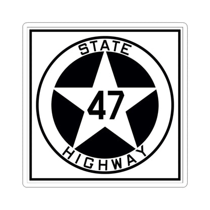 Texas 47 1917 (Texas) (Road Sign) STICKER Vinyl Kiss-Cut Decal 4 Inch White - The Sticker Space