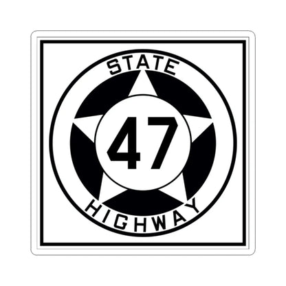 Texas 47 1935 (Texas) (Road Sign) STICKER Vinyl Kiss-Cut Decal 2 Inch White - The Sticker Space