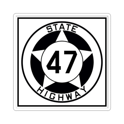 Texas 47 1935 (Texas) (Road Sign) STICKER Vinyl Kiss-Cut Decal 4 Inch White - The Sticker Space