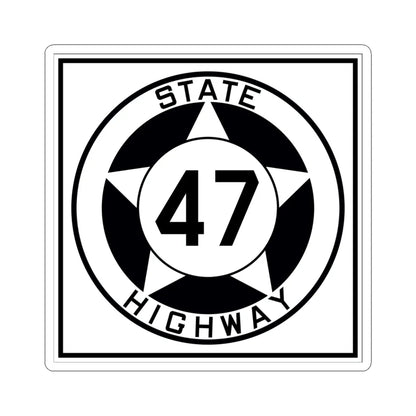 Texas 47 1935 (Texas) (Road Sign) STICKER Vinyl Kiss-Cut Decal 6 Inch White - The Sticker Space