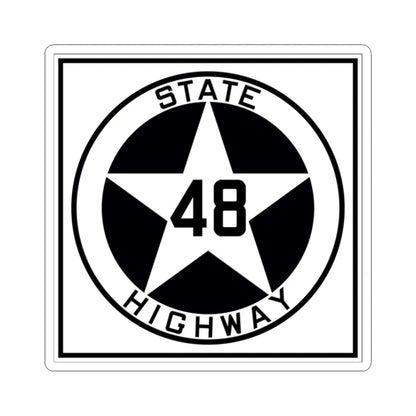 Texas 48 1917 (Texas) (Road Sign) STICKER Vinyl Kiss-Cut Decal 2 Inch White - The Sticker Space