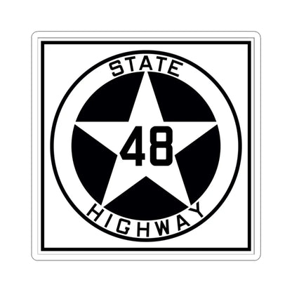 Texas 48 1917 (Texas) (Road Sign) STICKER Vinyl Kiss-Cut Decal 3 Inch White - The Sticker Space