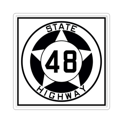 Texas 48 1935 (Texas) (Road Sign) STICKER Vinyl Kiss-Cut Decal 2 Inch White - The Sticker Space