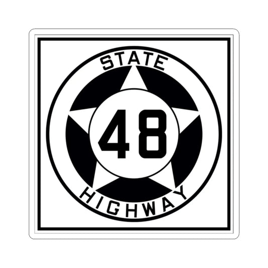 Texas 48 1935 (Texas) (Road Sign) STICKER Vinyl Kiss-Cut Decal 2 Inch White - The Sticker Space
