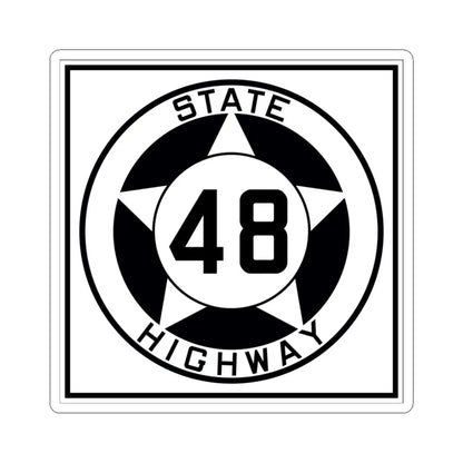 Texas 48 1935 (Texas) (Road Sign) STICKER Vinyl Kiss-Cut Decal 3 Inch White - The Sticker Space