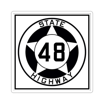 Texas 48 1935 (Texas) (Road Sign) STICKER Vinyl Kiss-Cut Decal 4 Inch White - The Sticker Space