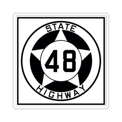 Texas 48 1935 (Texas) (Road Sign) STICKER Vinyl Kiss-Cut Decal 6 Inch White - The Sticker Space