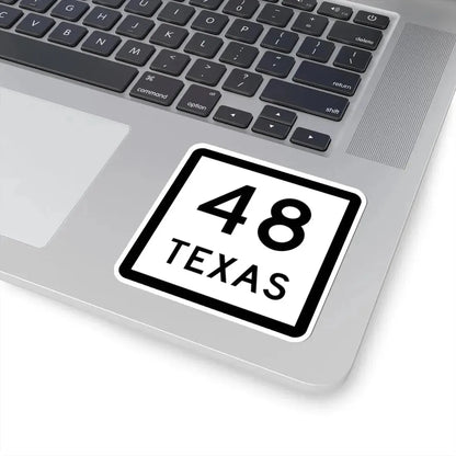 Texas 48 (Texas) (Road Sign) STICKER Vinyl Kiss-Cut Decal - The Sticker Space