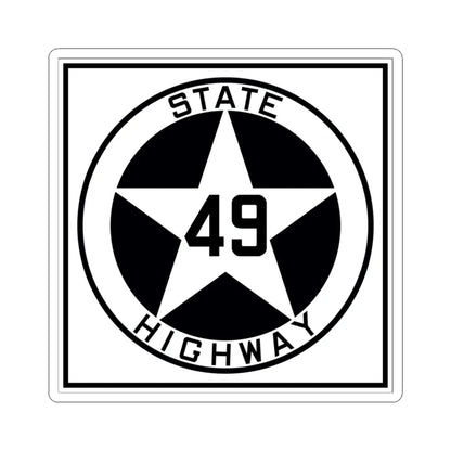 Texas 49 1917 (Texas) (Road Sign) STICKER Vinyl Kiss-Cut Decal 3 Inch White - The Sticker Space