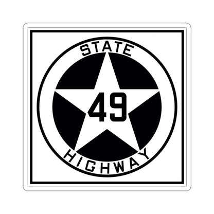 Texas 49 1917 (Texas) (Road Sign) STICKER Vinyl Kiss-Cut Decal 6 Inch White - The Sticker Space