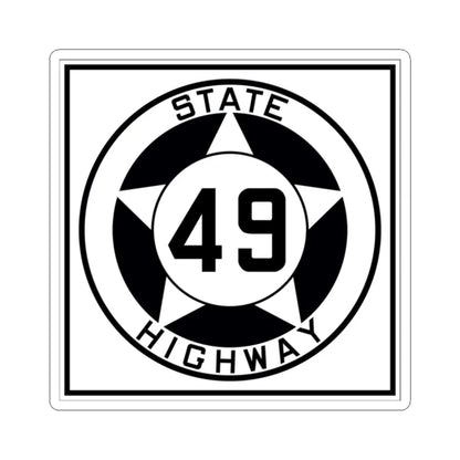 Texas 49 1935 (Texas) (Road Sign) STICKER Vinyl Kiss-Cut Decal 2 Inch White - The Sticker Space