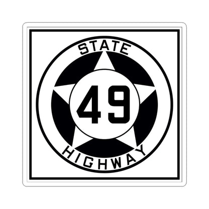Texas 49 1935 (Texas) (Road Sign) STICKER Vinyl Kiss-Cut Decal 3 Inch White - The Sticker Space