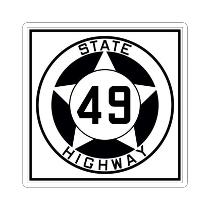 Texas 49 1935 (Texas) (Road Sign) STICKER Vinyl Kiss-Cut Decal 4 Inch White - The Sticker Space