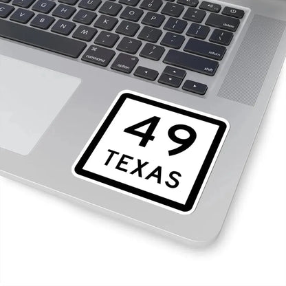 Texas 49 (Texas) (Road Sign) STICKER Vinyl Kiss-Cut Decal - The Sticker Space