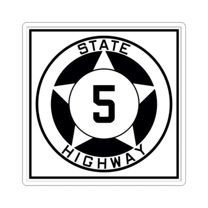 Texas 5 1935 (Texas) (Road Sign) STICKER Vinyl Kiss-Cut Decal 2 Inch White - The Sticker Space