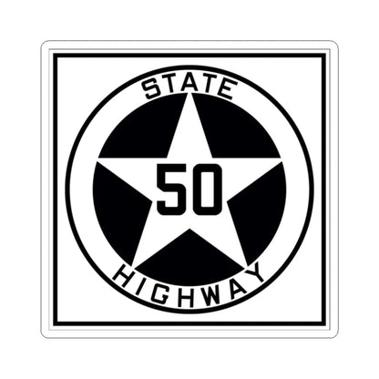 Texas 50 1917 (Texas) (Road Sign) STICKER Vinyl Kiss-Cut Decal 2 Inch White - The Sticker Space