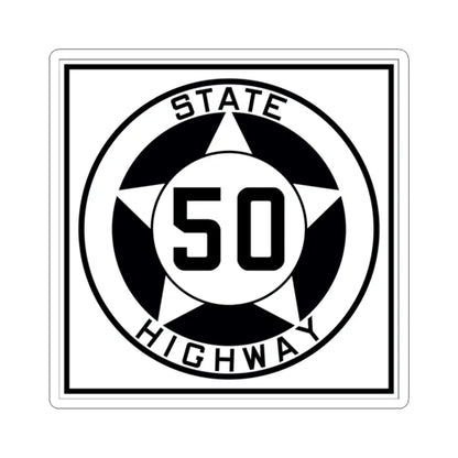 Texas 50 1935 (Texas) (Road Sign) STICKER Vinyl Kiss-Cut Decal 2 Inch White - The Sticker Space