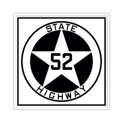 Texas 52 1917 (Texas) (Road Sign) STICKER Vinyl Kiss-Cut Decal 4 Inch White - The Sticker Space